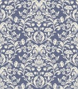 Seamless patchwork tile in blue and white colors. Vintage multicolor pattern in Spanish style.